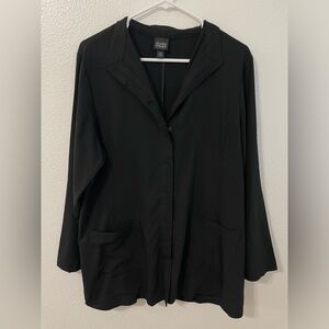 Eileen Fisher Black Wool Blend Smock Tunic